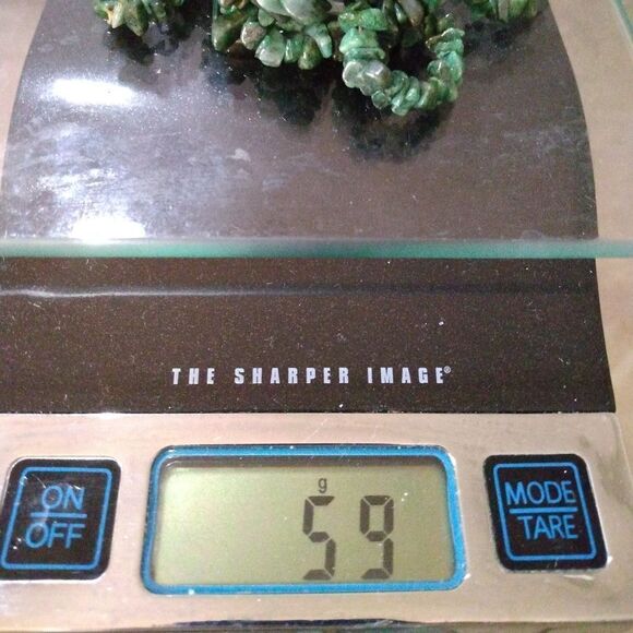 Emerald Turquoise chip necklace all natural 59 grams - Picture 5 of 5